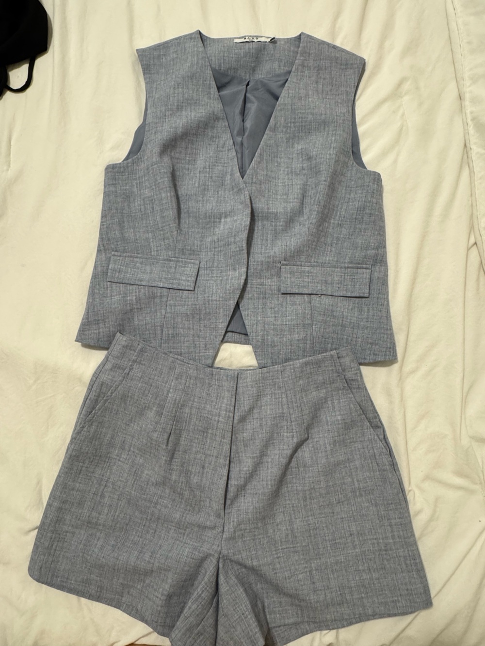 Blue Two-Piece Vest Set